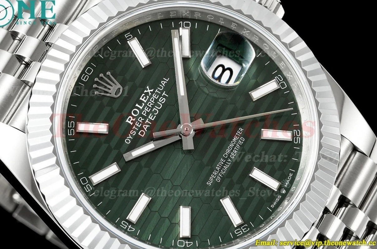 41mm SS 126334 Datejust JQF Dial VR3235 SS Green Jub Textured 0322